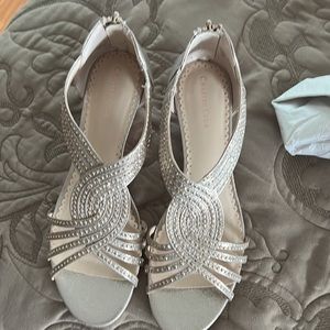 New with tags and box. Charter Club dressy low wedge sandal. Size 9m